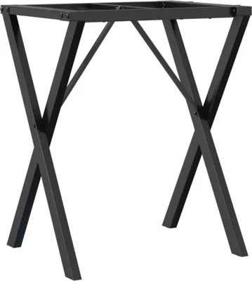 Image de vidaXL Piètement de table à manger en X 50x40x73 cm Acier