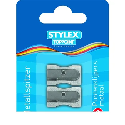 Produktbild von Stylex 34235, Manueller Bleistiftspitzer, Metallisch, Metall, Sichtverpackung, 2 Stück(e), Deutschland