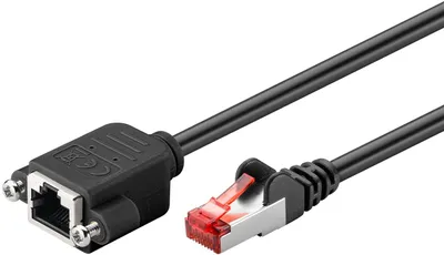 Produktbild von CAT 6 Verlängerungskabel, S/FTP (PiMF), schwarz