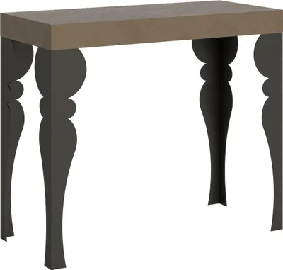 Produktbild von Paxon Kleiner ausziehbarer Konsolentisch in Taubengrau 90x40/196 cm