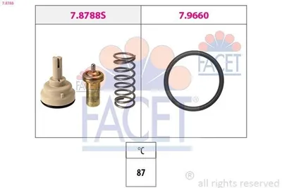 Produktbild von FACET Thermostat Kühlmittel 87°C für VW POLO (9N) Polo Schrägheck (6R1, 6C1) für SKODA Fabia II Schrägheck (542) für SEAT Ibiza IV Schrägheck