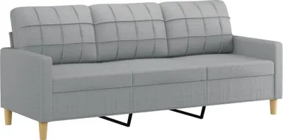 Produktbild von 3-Sitzer-Sofa Hellgrau 180 cm Stoff