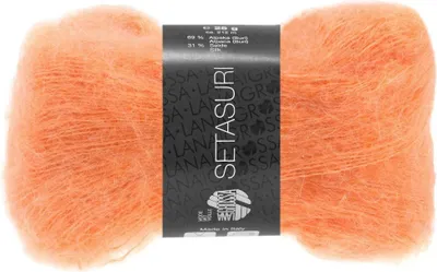 Produktbild von Lana Grossa SETASURI 25 g feines Lace-Garn aus Alpaka und Seide 212 m Farbe 022 - Lachs