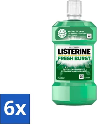 Produktbild von Listerine - Mundwasser - Fresh Burst - 250 ml - Vorteilspack - 6 Stücke