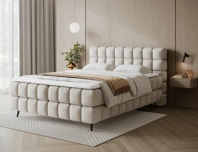 Produktbild von Doppelbett 180x200 SARVIRO - hellbeige