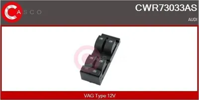 Produktbild von CASCO CWR73033AS Fensterheberschalter für AUDI A3 Schrägheck (8L1) Fensterheber Schalter