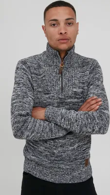 Produktbild von SOLID SDPhilostrate Herren Strickpullover Troyer Grobstrick Pullover mit Troyerkragen 100% Baumwolle Regular fit