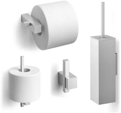 Produktbild von ZACK Carvo Toilettenzubehörset 4-in-1 Quadratisch Edelstahl