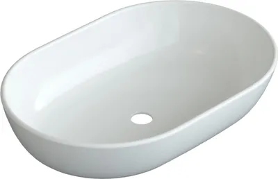 Produktbild von AQUABATOS Waschbecken Keramik Aufsatzwaschbecken 60 x 42 x 14 cm Waschtisch Weiß Handwaschbecken