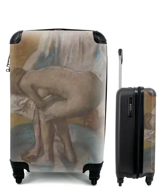 Produktbild von MuchoWow® Koffer Handgepäck Trolley Rollkoffer Kleine Reisekoffer mit 4 Rollen - Die Tobbe - Gemälde von Edgar Degas - Cabin Size < 55x40x23 cm & 55x40x20 cm - Fotokoffer - Kabinenkoffer - Boardgepäck - Reise-Box - Reisekoffer - Reisegepäck - Koffer mit Bild - Trolley für Kinder