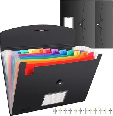 Produktbild von Famanu Dokumentenmap 13 Fächer - Regenbogenfarben