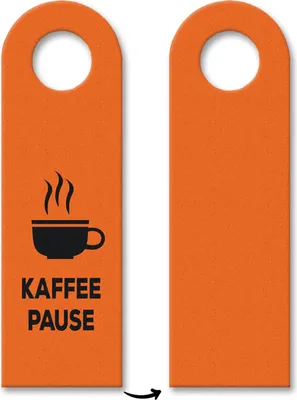 Produktbild von 3x Kaffeepause Türhänger Türanhänger Türschild Schild an der Türklinke