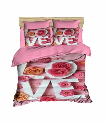 Produktbild von L'Essentiel Linge de Maison, 197, Doppel-Bettbezug-Set, 100 % POLYESTER-MICROSATIN, Rosa, 200 x 220 cm