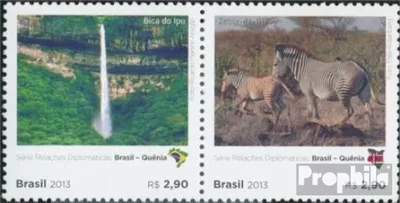 Produktbild von Briefmarken Brasilien 2013 Mi 4123-4124 Paar (kompl.Ausg.) postfrisch Diplom. Beziehungen Kenia