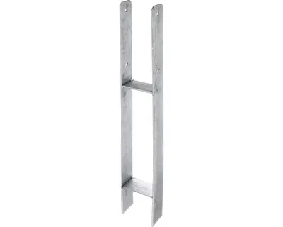 Zdjęcie produktu dla Alberts 219949 Wspornik słupka H, ocynkowany ogniowo, szerokość w świetle 111 mm, wysokość całkowita 800 mm, grubość materiału 6 mm