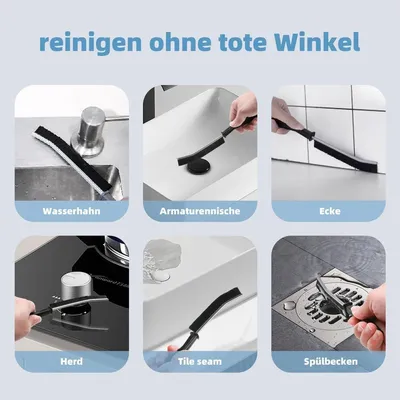Produktbild von Eckenreinigungsbürsten 6 Stück, Fugenbürste, für Bad