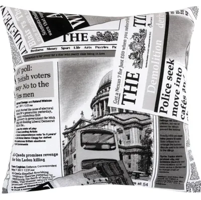 Produktbild von Kissen EMA - 45x45 cm - Schwarz,Weiß