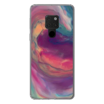 Produktbild von MuchoWow® Handyhülle Schutzhülle Hülle für Huawei P40 Lite Flüssig - Rosa - Türkis - Abstrakt Silikon Softcase Handy Hülle - Handy