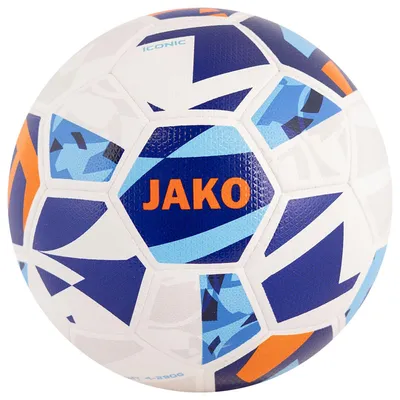 Produktbild von JAKO Jugendball Iconic 4 weiß/navy/neonorange. 290g
