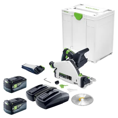 Immagine prodotto di Festool TSC 55 KEB-Basic Sega a immersione a batteria 18 / 36 V 160 mm Brushless + 2x batteria 5,0 Ah + doppio caricabatterie + Systainer