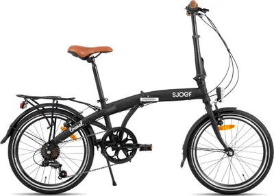 Produktbild von SJOEF Travel Klappfahrrad Erwachsene 20 Zoll | Faltrad Leicht & Kompakt | 6 Gang-Schaltung Shimano | 100% vormontiert & Aluminiumrahmen | Für Pendler und Reisen - Matt Schwarz