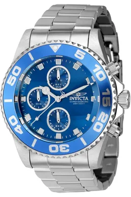 Produktbild von Invicta Pro Diver 43406 Herrenuhr - Quarzwerk - Edelstahl mit blauem Zifferblatt - 43 mm