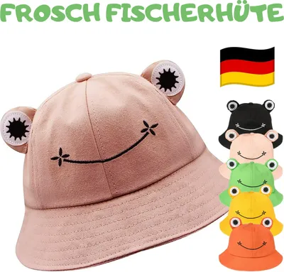 Produktbild von Wendehut Sommerhut FROSCH Fischermütze -Bucket Hat- Sonnenmütze Sonnenschutz - Rosa