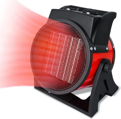 Productafbeelding van UISEBRT keramische verwarming, elektrische verwarming, elektrische verwarmingsventilator, 3000W elektrische verwarming, bouwverwarming, 2 warmtestanden voor bouwplaatsen