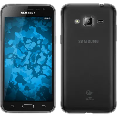 Produktbild von PhoneNatic Case kompatibel mit Samsung Galaxy J3 - grau Silikon Hülle Slimcase + 2 Schutzfolien