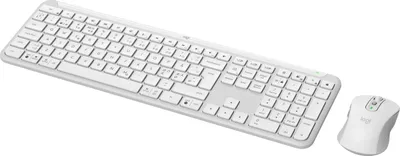 Obrázok produktu pre Logitech Signature Slim Combo MK950, Bezdrôtový, RF Wireless + Bluetooth, Nožnicový spínač, QWERTY, Biela, Obsahuje myš