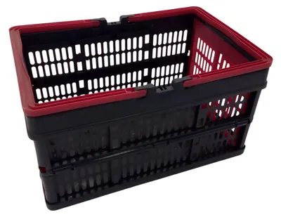 Produktbild von Einkaufskorb klappbar 16 Liter mit Henkel Tragekorb Klappkiste Aufbewahrungsbox