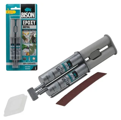 Produktbild von Bison - Epoxidkleber für Metall, Stein, Beton - Flüssiger Stahl - 2 Komponenten - Superstark