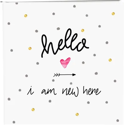 Produktbild von Fotoalbum hello i am new here 25x25 cm
