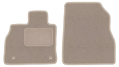 Produktbild von Velours-Fußmatten Vorne für Nissan Leaf I 2010-2017 (Schrägheck) – 2-tlg, Beige, passgenau – Wielganizator LUX