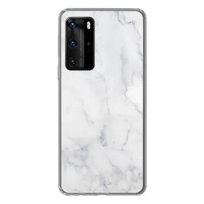 Produktbild von MuchoWow® Handyhülle Schutzhülle Hülle für Huawei P40 Pro Marmor - Weiß - Grau - Luxus - Marmoroptik - Stein Silikon Softcase Handy Hülle - Schutz
