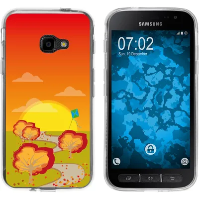 Produktbild von PhoneNatic Case kompatibel mit Samsung Galaxy Xcover 4 / 4s Silikon-Hülle Herbst Drache/Kite M2