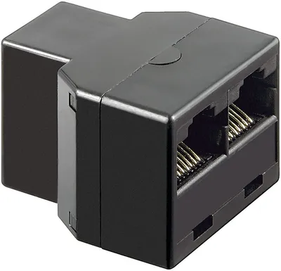 Obrázok produktu pre goobay ISDN Adapter RJ45 Buchse auf RJ45 Buchse schwarz (Bulk)