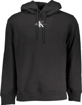 Produktbild von Nachhaltiges Herren-Sweatshirt mit Kapuze in Schwarz, gesticktes Logo