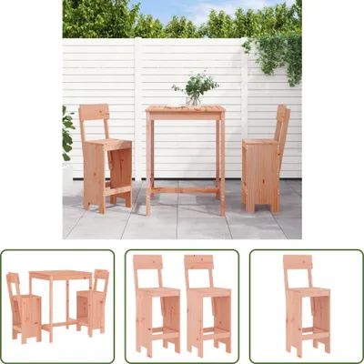 Produktbild von The Living Store 3-tlg. Gartenbar-Set Massivholz Douglasie