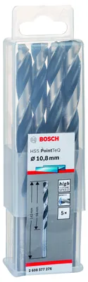 Produktbild von Metallspiralbohrer HSS PointTeQ, DIN 338, 10,8 mm, 5er-Pack