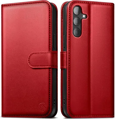 Obrázok produktu pre EASDNB Samsung Galaxy S24 Cover Premium Leather Wallet Flip Case Red
