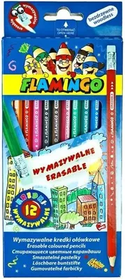 Produktbild von Radierbarer Bleistift 12 Farben Flamingo