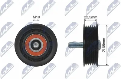 Produktbild von NTY RRK-KA-300 Umlenkrolle Keilrippenriemen für HYUNDAI ix35 (LM, EL, ELH) für KIA SPORTAGE (SL)