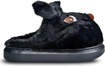 Immagine prodotto di Pantofole foderate da donna Pantofole isolate con motivo di cane Pravelle Nero Taglia 40/41