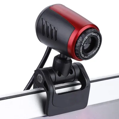 Imagen del producto de Cámara web USB con micrófono, cámara de escritorio de 2.0 megapíxeles con rotación de 360°