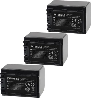 Produktbild von EXTENSILO 3x Akku kompatibel mit Sony DCR-DVD306, DCR-DVD305E, DCR-DVD308E, DCR-DVD308, DCR-DVD306E, DCR-DVD310E Kamera (1500 mAh, 7,4 V, Li-Ion)
