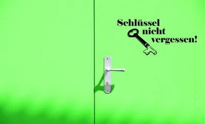 Produktbild von "Schlüssel nicht vergessen" - Türaufkleber, Aufkleber