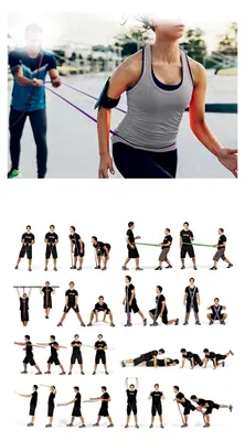 Produktbild von Widerstandsbänder in 6 Stärken für das Training, ideal für Yoga, Pilates, Physiotherapie und Krafttraining