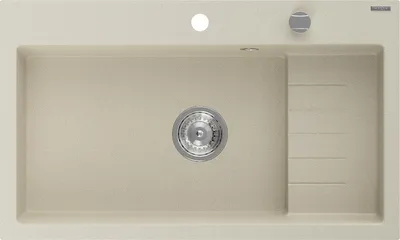 Immagine prodotto di Mexen Omar lavello in granito 1-vasca 800 x 480 mm, beige, sifone cromato - 6520801005-69