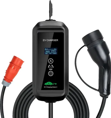 Obrázek produktu pro Přenosná nabíječka EV, nastavitelný proud, integrovaný časovač, 11 kW typ 2, typ 2